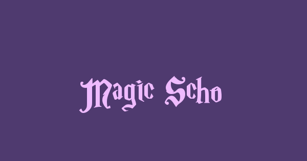 Magic School font thumb